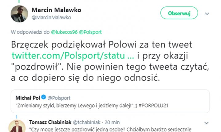 Brzęczek odniósł się do Tweeta Michała Pola... :D